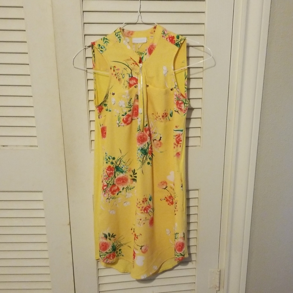 NY&CO Yellow floral spring dress